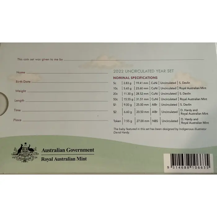 2022 BABY COINS - MINT SET 