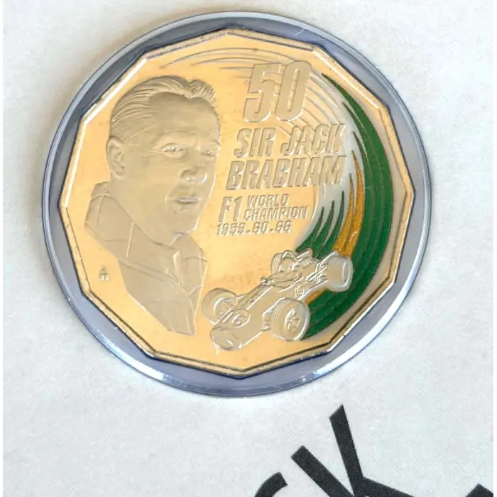 2017 50c –Sir Jack Brabham Uncirculated RAM Card