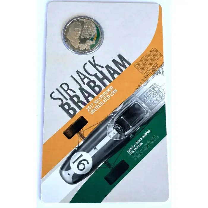 2017 50c –Sir Jack Brabham Uncirculated RAM Card