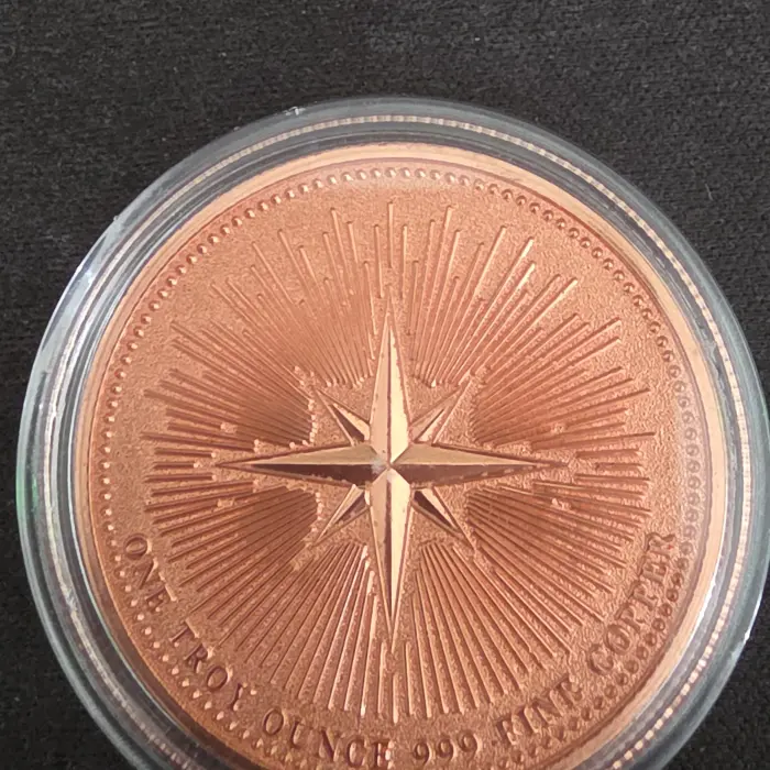 1oz 999 copper round colorised  - Fire Horse 