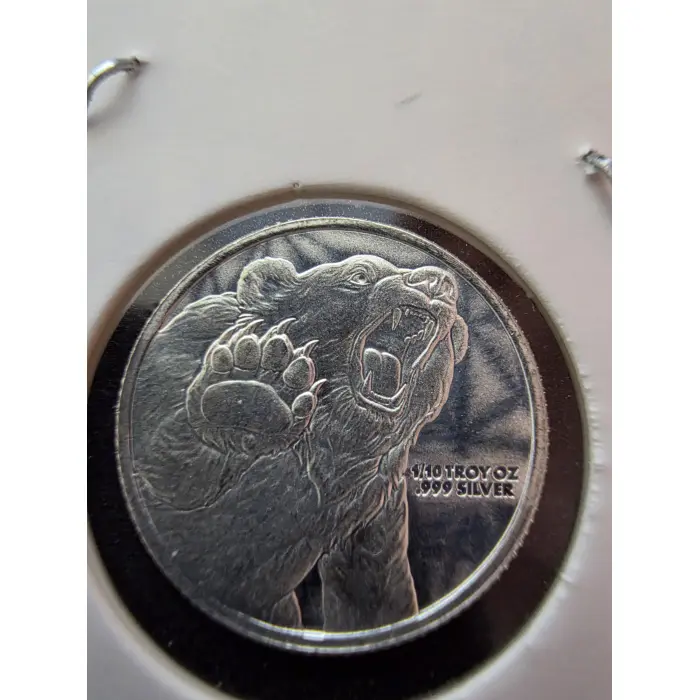 1/10th oz 999 silver Golden State Mint "Bull and bear" bullion coin