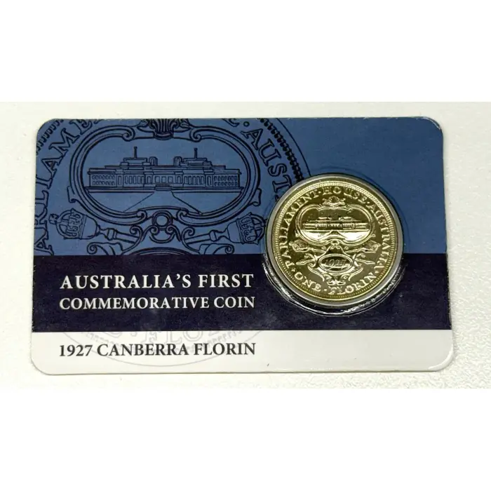 1927 Australia Florin 'Finished in 24k Gold' - Australia Pre Decimal Gold Plated