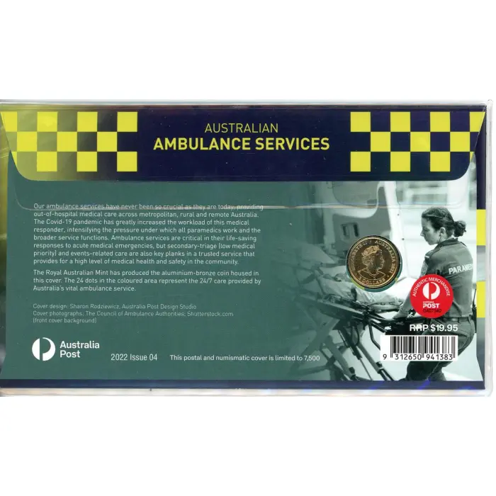 PNC Australia 2022 Australian Ambulance Services RAM $2 2021 Coloured Coin