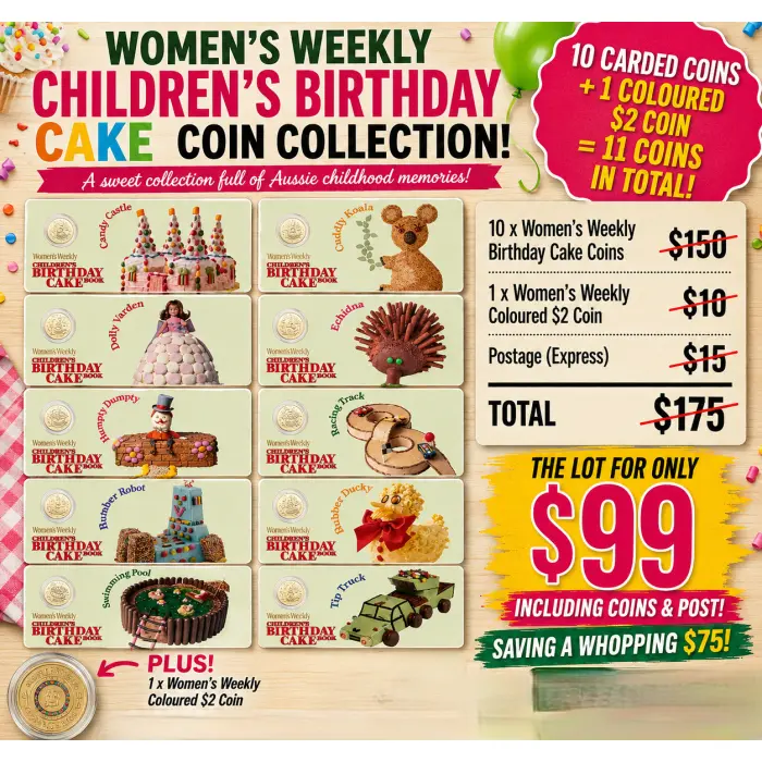 Australian Women's Weekly Coin Complete Card/Coin Collection – $73 Below Retail