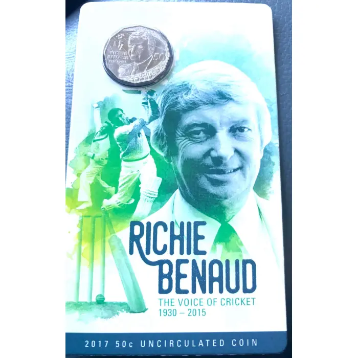 2017 50c –Richie Benaud Uncirculated RAM Card