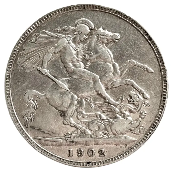 ENGLISH 1902 Edward VII Crown (S3978) VF/gVF