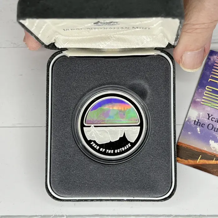 2002 Year of the Outback “Finale” $5 Hologram Silver Proof Coin