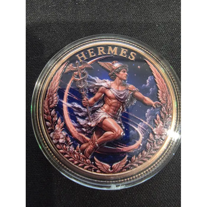 1oz copper 999 round. High relief vaulting Greek mythology series "HERMES"