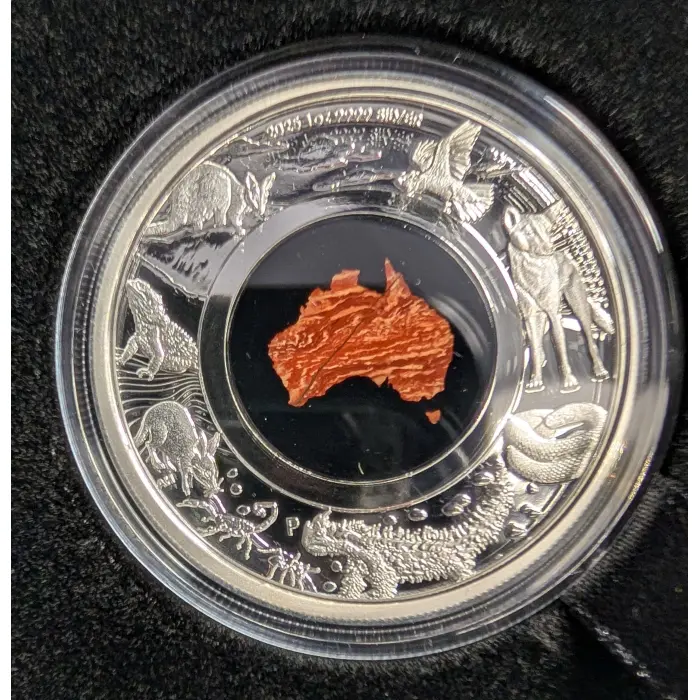 Great Southern Land 2025 1oz Silver Proof Snakeskin Jasper Coin