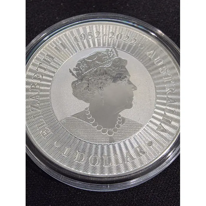 2023 1oz Silver Kangaroo Perth Mint Queens memorial 1952-2022