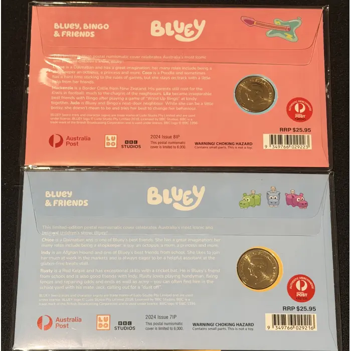 2024 $1 Bluey and Friends & Bluey, Bingo and Friends PNC