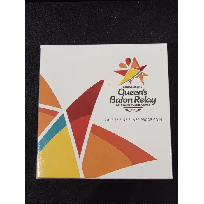 2017 1 oz $5 silver proof Queens Baton Relay