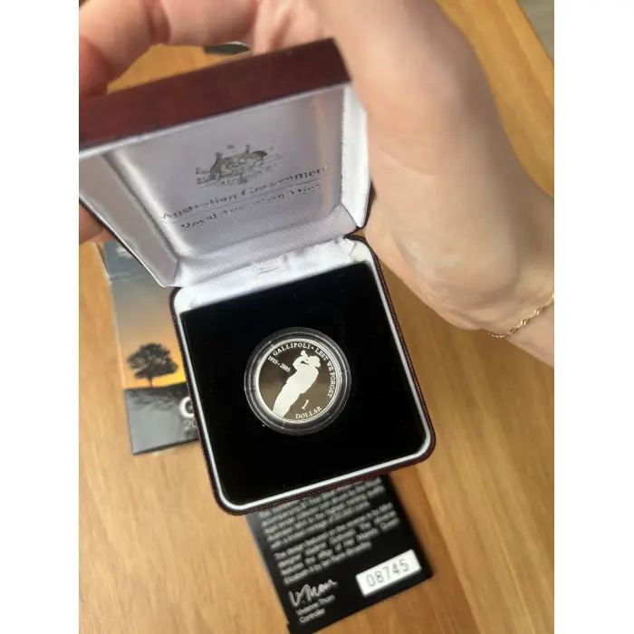 2005 Gallipoli $1 Silver Proof Coin 
