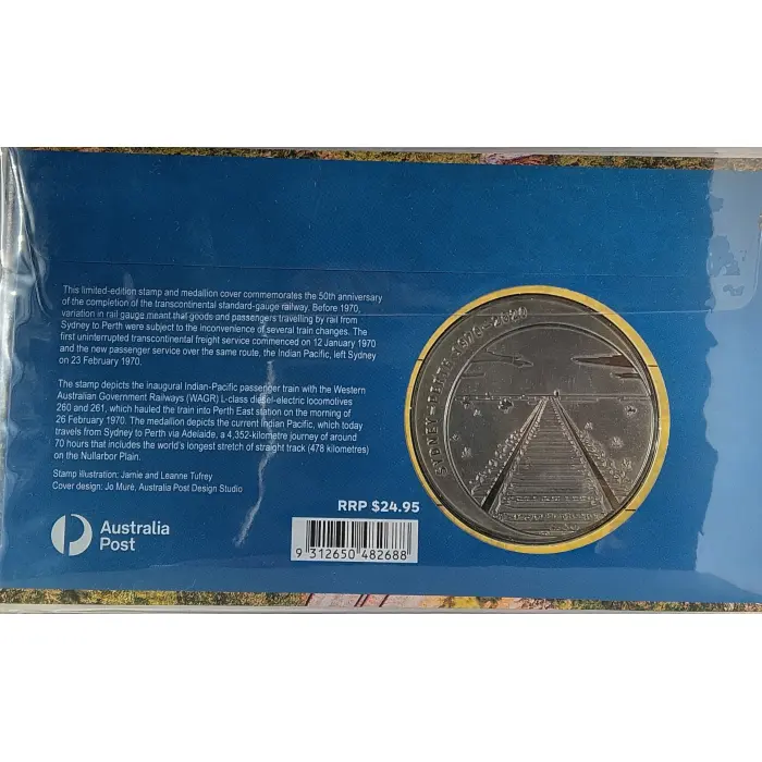 2020 "Transcontinental Railway 50 Years" Ltd FDC PMC