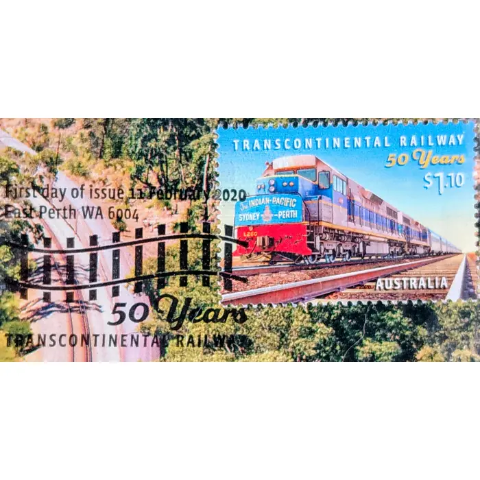2020 "Transcontinental Railway 50 Years" Ltd FDC PMC