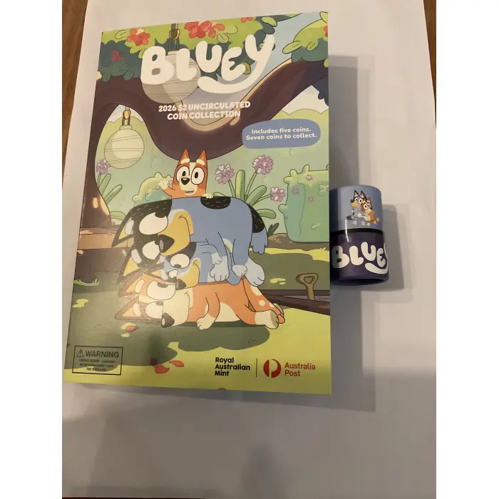 2026 Bluey $2 Uncirculated Coin Collection Folder and Five-Coin Set unopened 