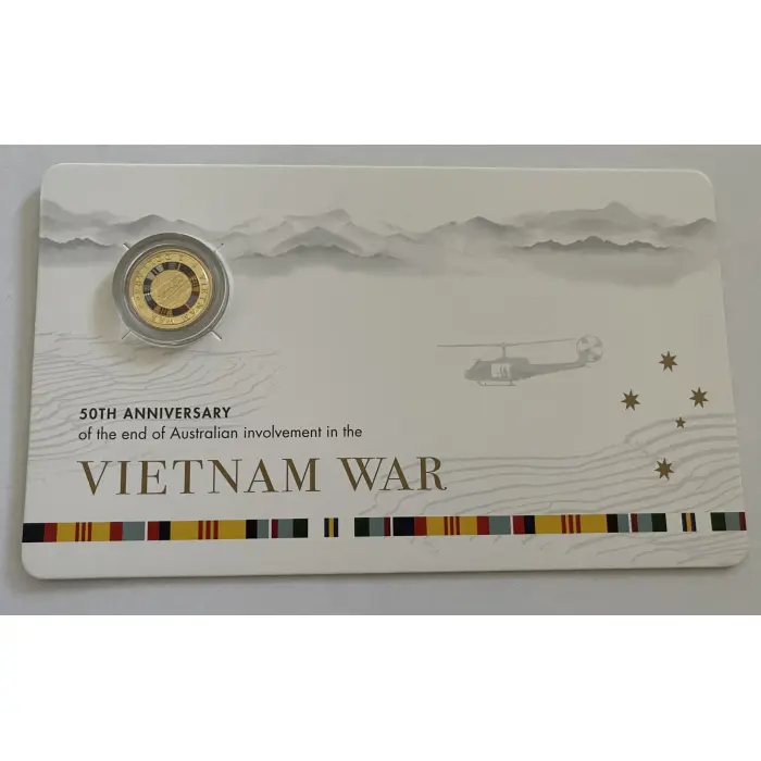 2023 $2 'C' Uncirculated Coloured Coin Vietnam War 50th Anniversary