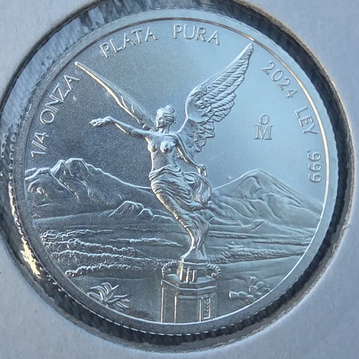 Mexican libertad 2024 1/4 oz 999 fine silver round