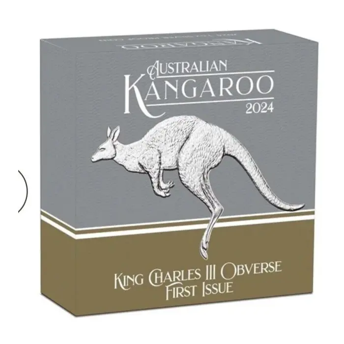 2024 $1 Kangaroo King Charles III First Issue 1oz Silver Proof Coin