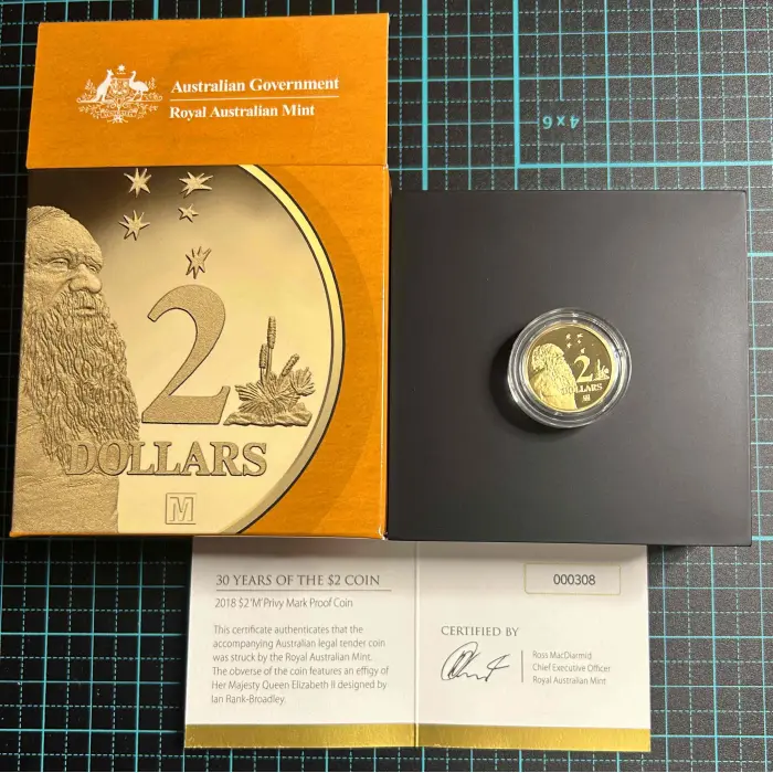 2018 The 30th Anniversary of the  $2 Coin   "M" Privy Mark Proof