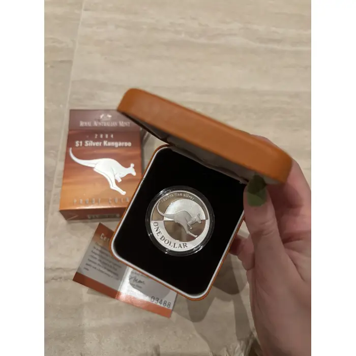2004 $1 Silver Kangaroo Proof Coin