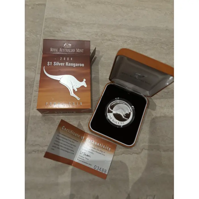 2004 $1 Silver Kangaroo Proof Coin