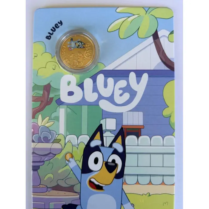 2024 Bluey Dollarbucks $1 Coloured Unc 3 Coin Collection.