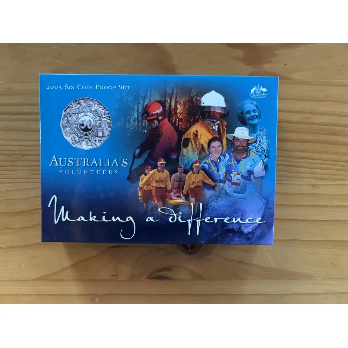 2003 6 Coins Proof Set - Australian Volunteers Themed 