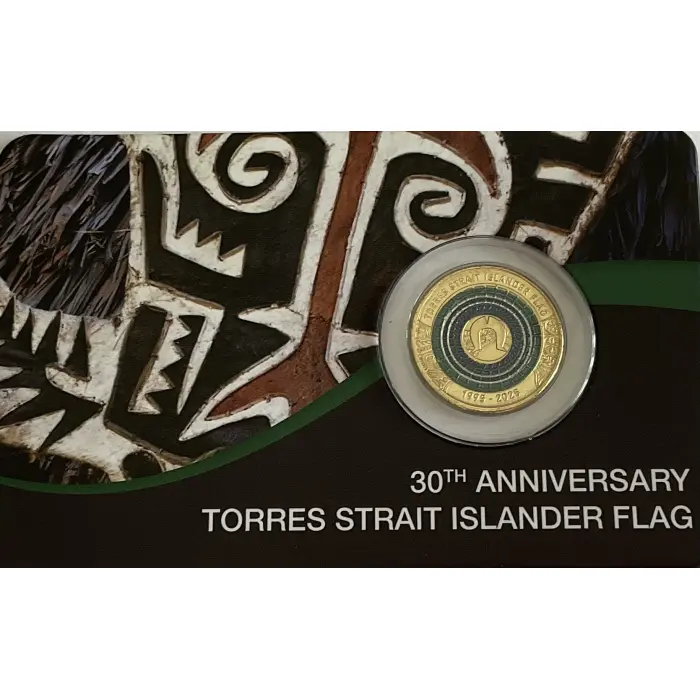 2025 $2 UNC TORRES STRAIT ISLANDER FLAG - CARDED COIN