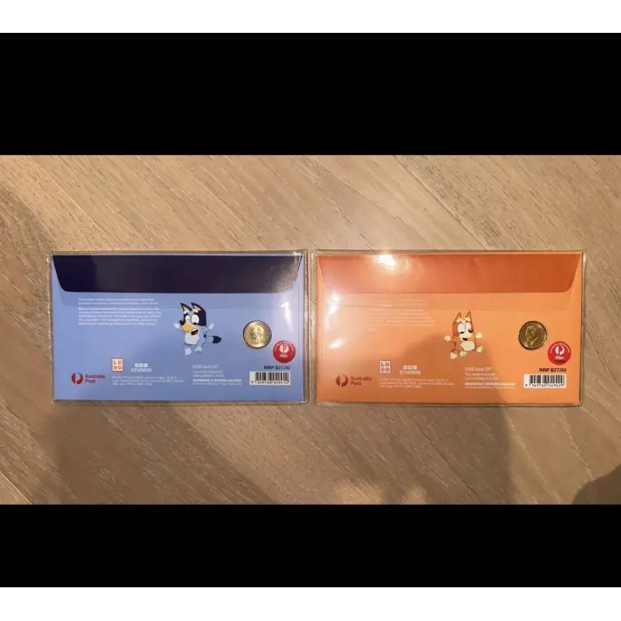 Pair - 2026 Bluey & Bingo PNC $2 Coin Hooray + For Real Life
