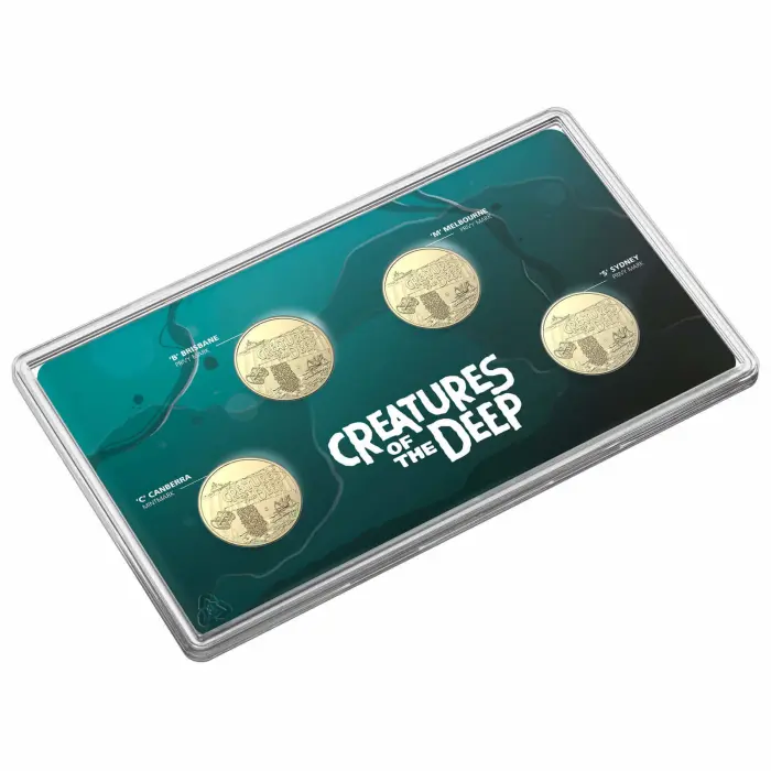 (NB) Creatures of the Deep - $1 Mintmark and Privy Mark Set collectable 4 coins