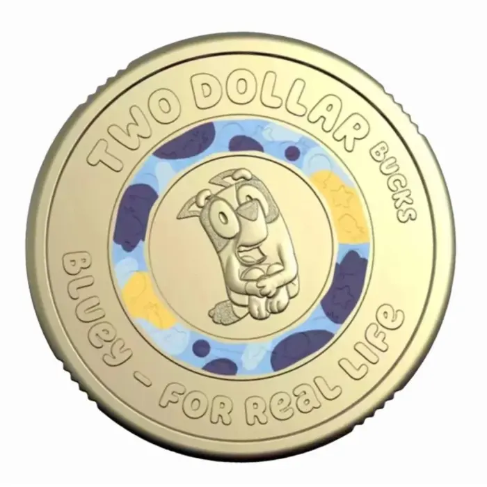 2026 BLUEY $2 COLOURED UNCIRCULATED COIN – DOLLARBUCKS