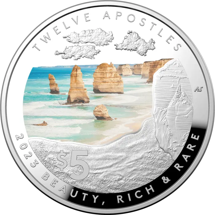 2023 Beauty, Rich and Rare $5 Silver Domed Proof Coin "The Twelve Apostles"