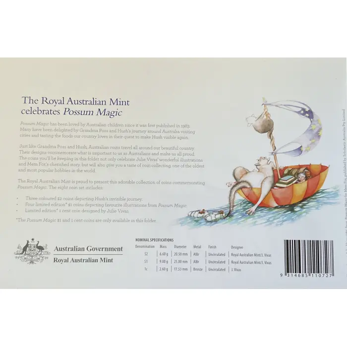 2017 POSSUM MAGIC 8-COIN COLLECTION  - LIMITED EDITION