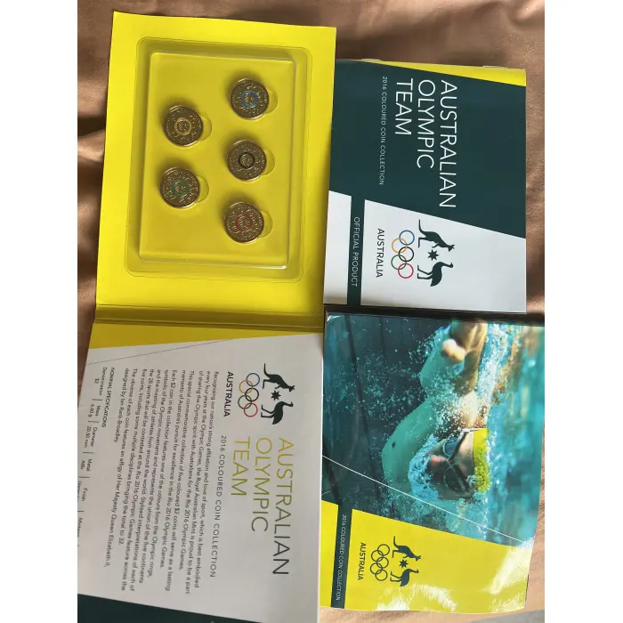 Five $2 coin uncirculated set 2016 Rio Olympic Games. Brand new unc set $2 coins