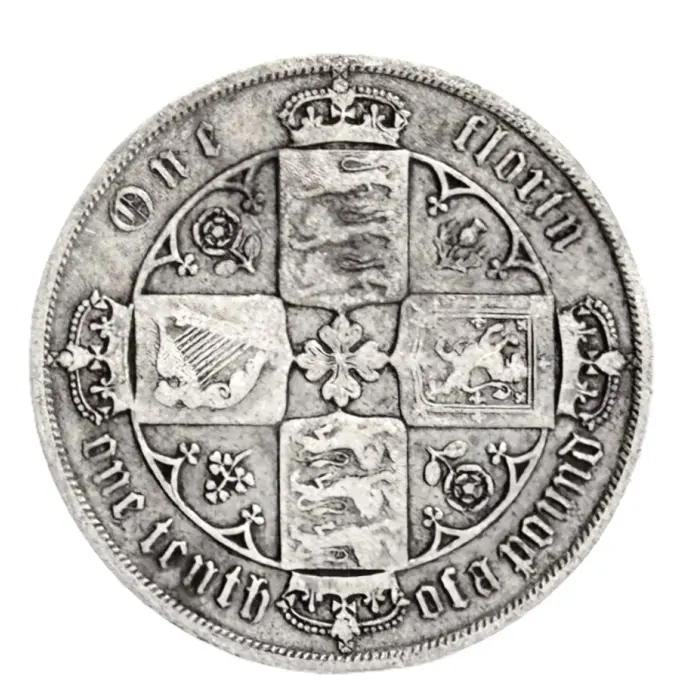 ENGLISH 1878 Victoria Florin (S3895) F/gF