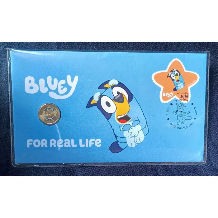 BLUEY - 2026 Bluey & Bingo Coloured $2 PNC Pair