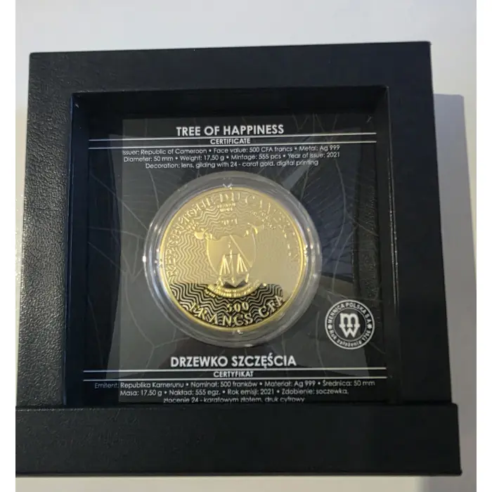 1/2oz Tree Of Happiness .999 Silver Proof Coins- Mint Of Poland