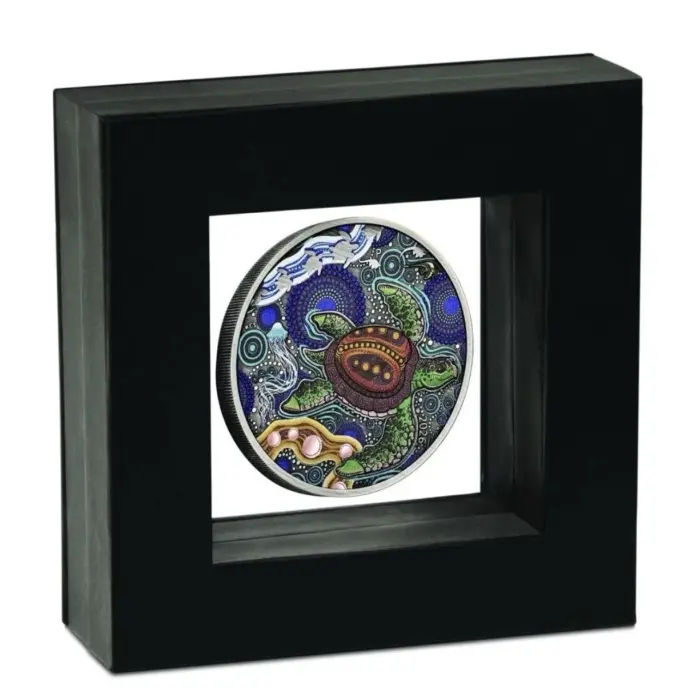Turtle Yaunati 2026 2oz Silver Antiqued Coloured Coin