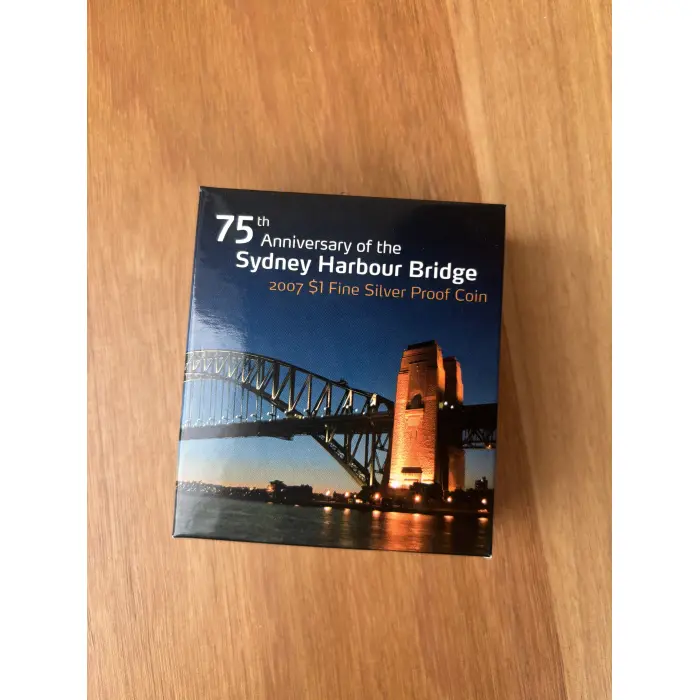 2007 75 Years of Sydney Harbour $1 Silver Proof Coin 