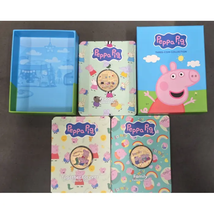 Peppa Pig Three-Coin Collection 2026 Coloured Collector Coins Complete Set