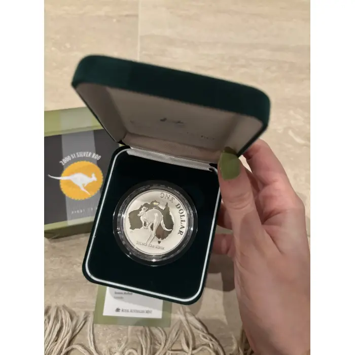 2000 $1 Silver Kangaroo Proof Coin