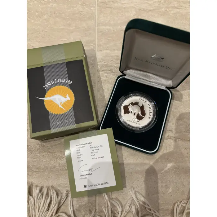 2000 $1 Silver Kangaroo Proof Coin