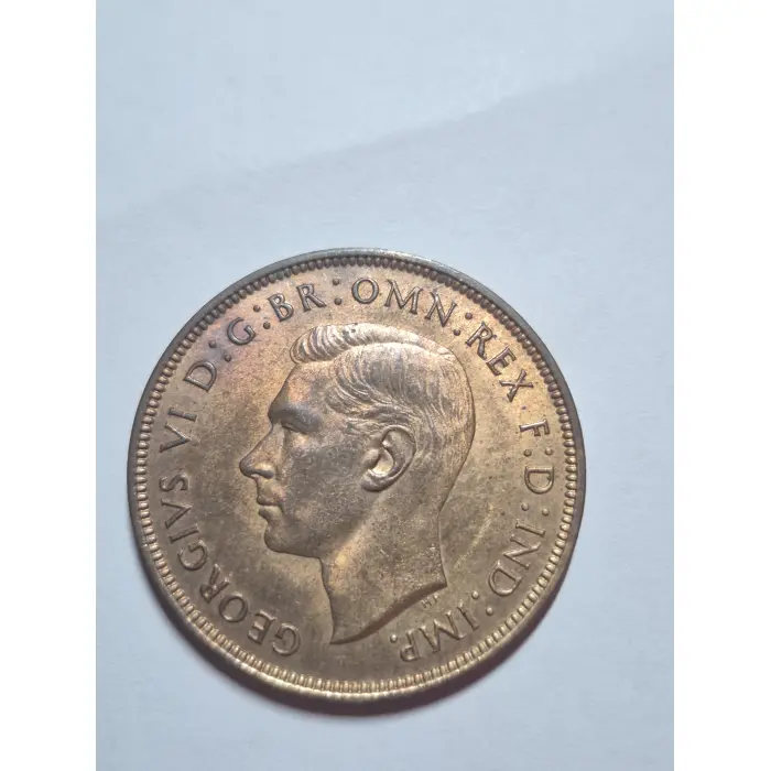 1947 United Kingdom One Penny – King George VII  AUNC