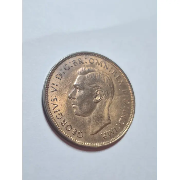 1947 United Kingdom One Penny – King George VII  AUNC