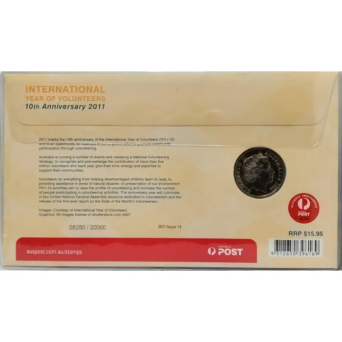 🔥2011 20¢ "International Year of Volunteers - 10th Anniversary" Ltd FDC PNC🔥