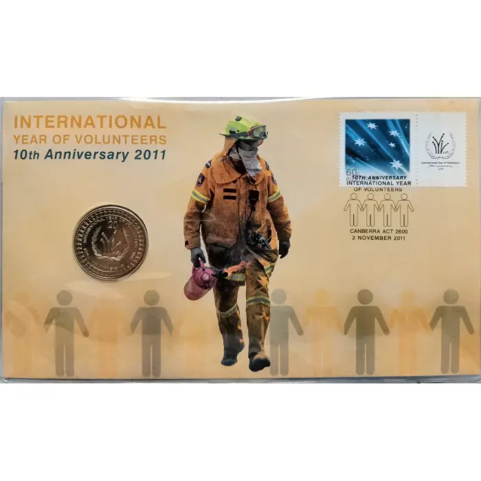 🔥2011 20¢ "International Year of Volunteers - 10th Anniversary" Ltd FDC PNC🔥