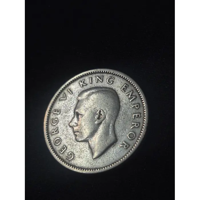 Vintage 1940 New Zealand 1 Shilling Silver Coin – King George VI