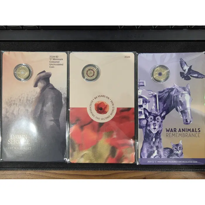 2024 to 2026 c mint $2 carded remembrance bundle