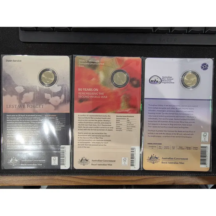 2024 to 2026 c mint $2 carded remembrance bundle